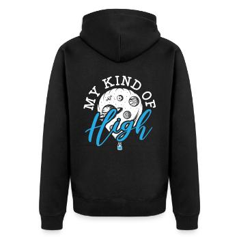 Meine Art von High Hot Air Balloon Ride Balloonist - Unisex Premium Bio Zip Hoodie - Schwarz - Hinten - Nico (187cm)