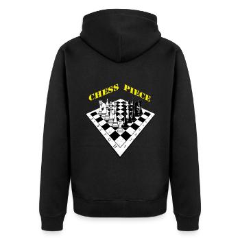 Chess Chess Player Chess Board Chess Tournament - Unisex Premium Organic Zip Hoodie - black - Back - Nico (187cm)