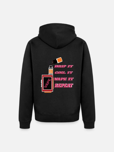 E-Cigarettes E-Shisha Smoking Vaping Liquid - Unisex Premium Organic Zip Hoodie - black