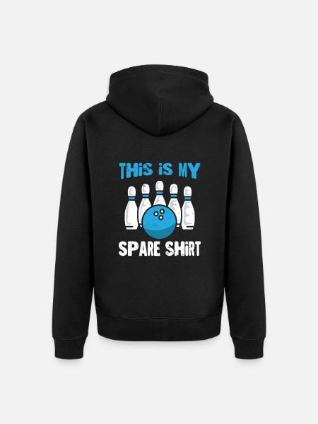 Bowling Bowlingkugel Bowlingbahn Strike - Unisex Premium Bio Zip Hoodie - Schwarz