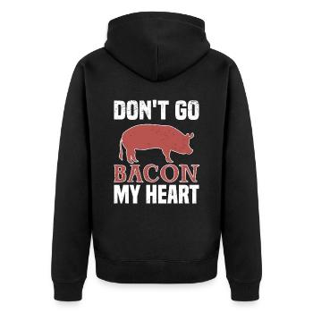 JGA Wedding Marriage Jungesellenabschied Party - Unisex Premium Organic Zip Hoodie - black - Back - Nico (187cm)