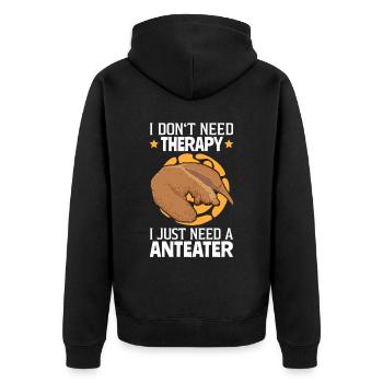 Anteater est ma thérapie Amérique du Sud - Veste à capuche bio Premium Unisexe - noir - Dos - Nico (187cm)