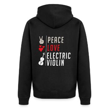 Instrument de musique pour violon électrique - Veste à capuche bio Premium Unisexe - noir - Dos - Nico (187cm)