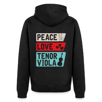 Ténor Alto Instrument de Musique Violoncelle - Veste à capuche bio Premium Unisexe - noir - Dos - Nico (187cm)