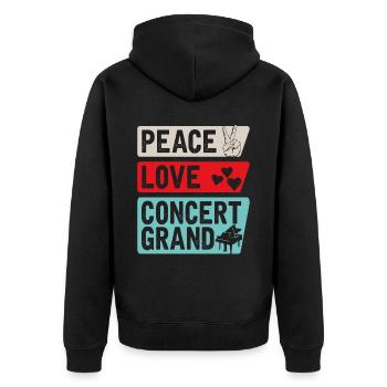 Concert Grand Instrumentistes de Musique - Veste à capuche bio Premium Unisexe - noir - Dos - Nico (187cm)