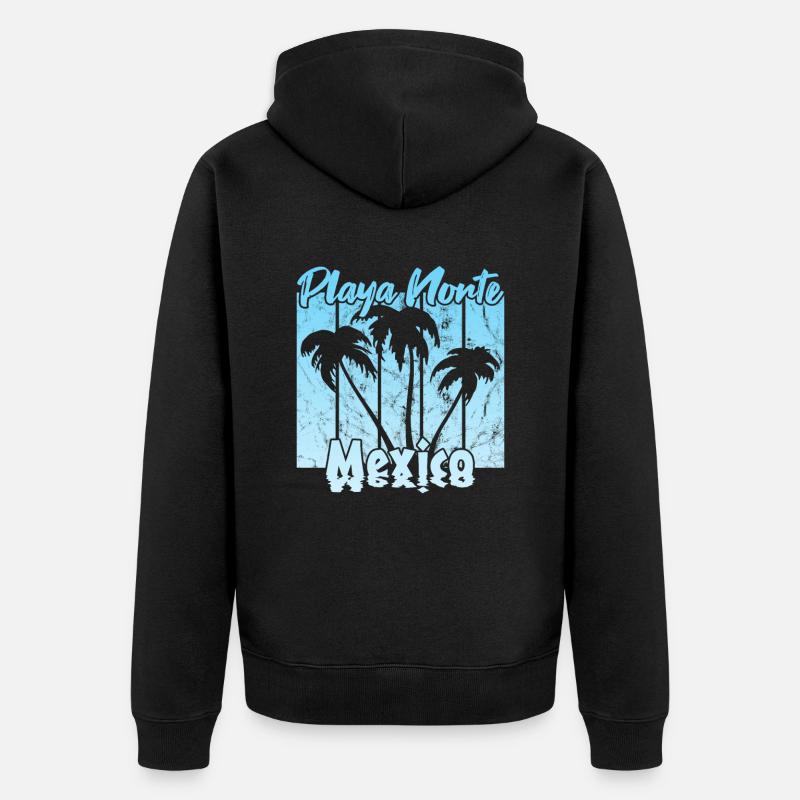 Playa Norte Mexique - Veste à capuche bio Premium Unisexe - noir