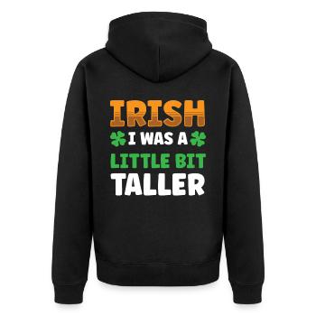 Saint-Patrick Irlande Irlande Gaélique irlandais - Veste à capuche bio Premium Unisexe - noir - Dos - Nico (187cm)