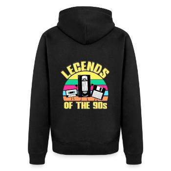 années quatre-vingt-dix - Veste à capuche bio Premium Unisexe - noir - Dos - Nico (187cm)