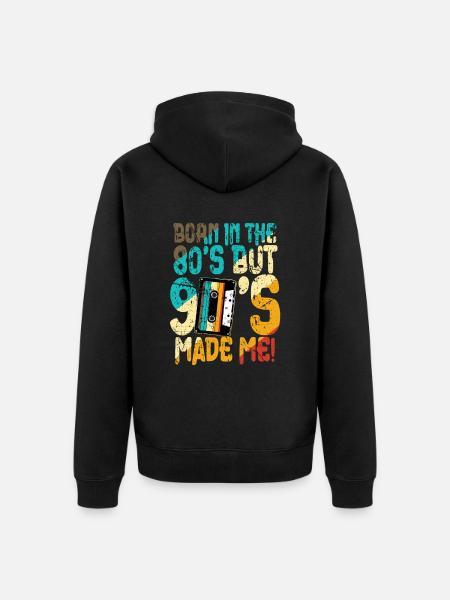 Jaren 80 geboren in de jaren 80 - Uniseks Premium bio ziphoodie - zwart