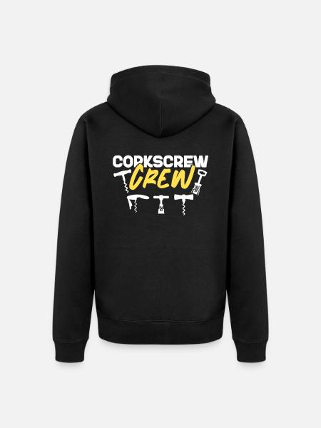 Sommelier Wine Drinking Tasting - Unisex Premium Organic Zip Hoodie - black