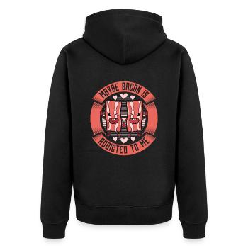 Bacon Bacon Petit déjeuner - Veste à capuche bio Premium Unisexe - noir - Dos - Nico (187cm)