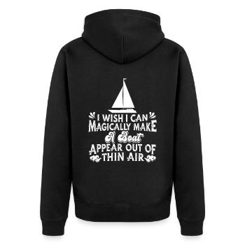 Seglen Segelboot Segler - Unisex Premium Bio Zip Hoodie - Schwarz - Hinten - Nico (187cm)