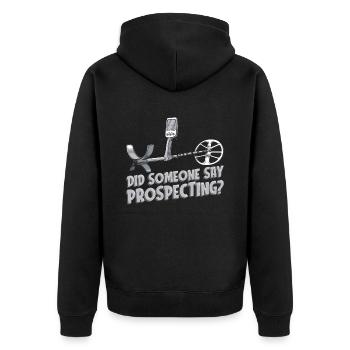 Prospecteur - Veste à capuche bio Premium Unisexe - noir - Dos - Nico (187cm)