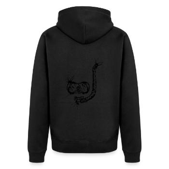 Snorkeling Diving - Unisex Premium Organic Zip Hoodie - black - Back - Nico (187cm)