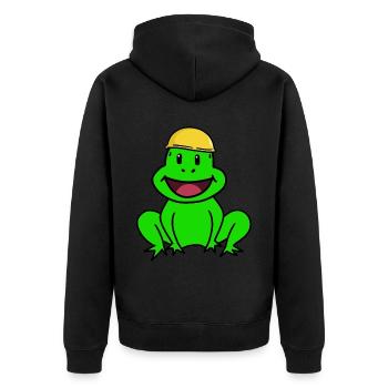 Artisans Chantiers de construction Grenouille Casque de sécurité Chef Crapaud - Veste à capuche bio Premium Unisexe - noir - Dos - Nico (187cm)