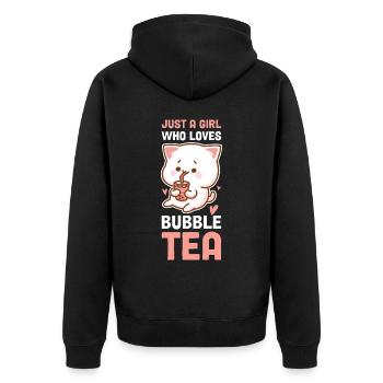 Juste une fille qui aime Bubble Tea Boba Cadeau - Veste à capuche bio Premium Unisexe - noir - Dos - Nico (187cm)