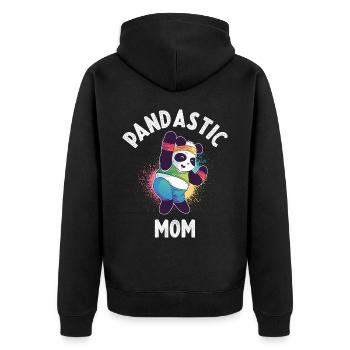 Panda Maman Panda Bear Cadeau - Veste à capuche bio Premium Unisexe - noir - Dos - Nico (187cm)