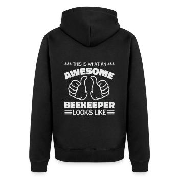 Cadeau d'apiculteur apiculteur abeille abeille - Veste à capuche bio Premium Unisexe - noir - Dos - Nico (187cm)