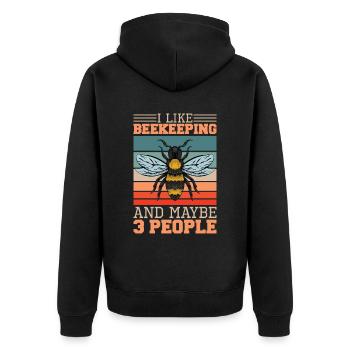 Cadeau d'apiculteur apiculteur abeille abeille - Veste à capuche bio Premium Unisexe - noir - Dos - Nico (187cm)