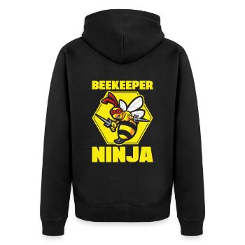 Bees honey bee beekeeper beekeeper gift - Unisex Premium Organic Zip Hoodie - black - Back - Nico (187cm)