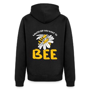 Bees honey bee beekeeper beekeeper gift - Unisex Premium Organic Zip Hoodie - black - Back - Nico (187cm)