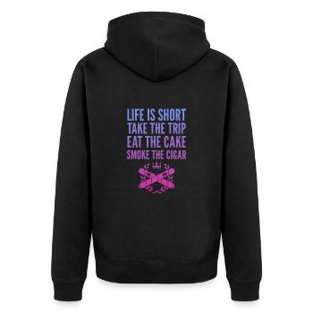 Cigare Fumeur Tabac Cigare Cadeau - Veste à capuche bio Premium Unisexe - noir - Dos - Nico (187cm)