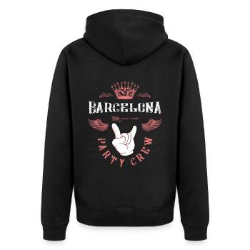 Barcelona Party Crew - Veste à capuche bio Premium Unisexe - noir - Dos - Nico (187cm)
