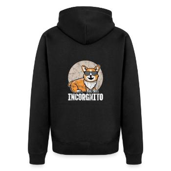 Welsh Corgi Dog Dog Dog Race Cadeau - Veste à capuche bio Premium Unisexe - noir - Dos - Nico (187cm)