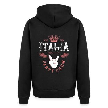 Équipage de l’Italia Party - Veste à capuche bio Premium Unisexe - noir - Dos - Nico (187cm)