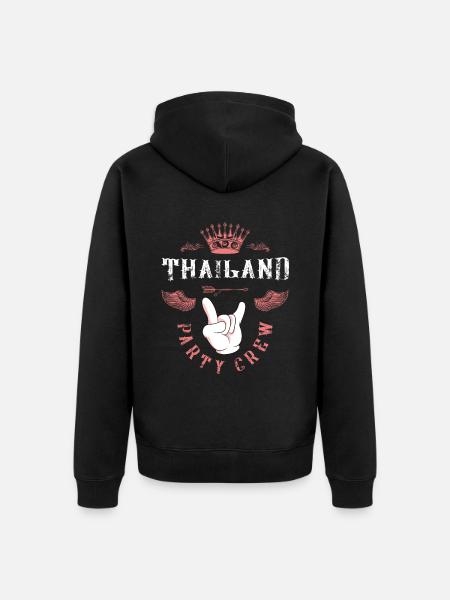 Thailand Party Crew - Unisex Premium Organic Zip Hoodie - black