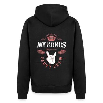 Équipage de mykonos - Veste à capuche bio Premium Unisexe - noir - Dos - Nico (187cm)