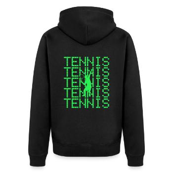 Tennis - Veste à capuche bio Premium Unisexe - noir - Dos - Nico (187cm)