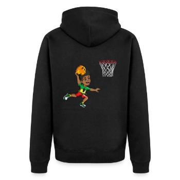 Juneteenth Joueur de basket-ball Joueur Sports - Veste à capuche bio Premium Unisexe - noir - Dos - Nico (187cm)