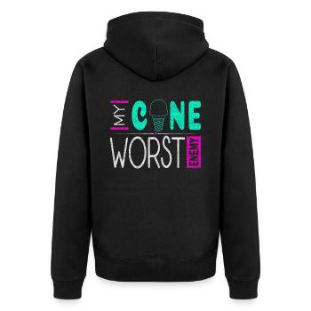 Mon cône pire ennemi pour Frozen Sweet Fan - Veste à capuche bio Premium Unisexe - noir - Dos - Nico (187cm)
