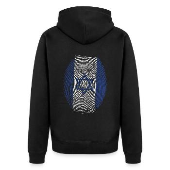 Israël Empreinte GÉNÉTIQUE Pays juif Israélite - Veste à capuche bio Premium Unisexe - noir - Dos - Nico (187cm)