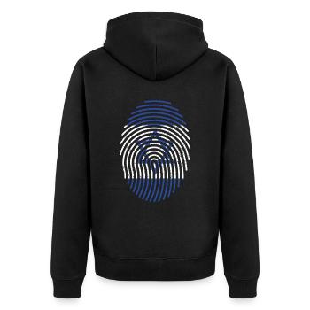 Israël Empreinte GÉNÉTIQUE Pays juif Israélite - Veste à capuche bio Premium Unisexe - noir - Dos - Nico (187cm)