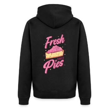 Freshly baked cakes for bakers or baking fans - Unisex Premium Organic Zip Hoodie - black - Back - Nico (187cm)