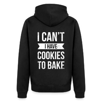 Je ne peux pas avoir de biscuits au boulanger ou au four - Veste à capuche bio Premium Unisexe - noir - Dos - Nico (187cm)