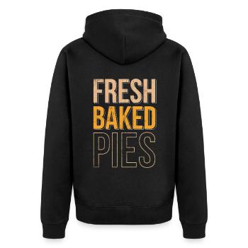 Freshly baked cakes for bakers or baking fans - Unisex Premium Organic Zip Hoodie - black - Back - Nico (187cm)