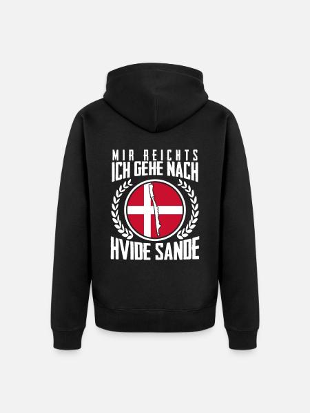 Hvide Sande - Unisex Premium Bio Zip Hoodie - Schwarz