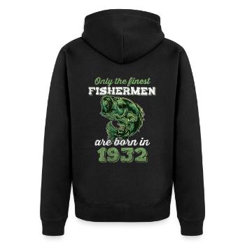 Legendary 90 years old gift for the 90th birthday - Unisex Premium Organic Zip Hoodie - black - Back - Nico (187cm)