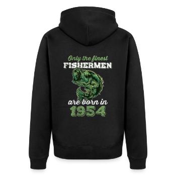 Legendär 68 Jahre alt Geschenk zum 68. Geburtstag - Unisex Premium Bio Zip Hoodie - Schwarz - Hinten - Nico (187cm)
