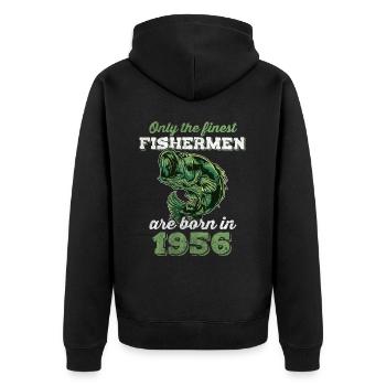 Legendary 66 years old gift for his 66th birthday - Unisex Premium Organic Zip Hoodie - black - Back - Nico (187cm)