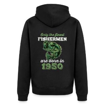 Legendär 72 Jahre alt Geschenk zum 72. Geburtstag - Unisex Premium Bio Zip Hoodie - Schwarz - Hinten - Nico (187cm)