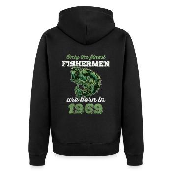 Legendär 53 Jahre alt Geschenk zum 53. Geburtstag - Unisex Premium Bio Zip Hoodie - Schwarz - Hinten - Nico (187cm)