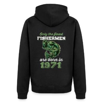 Legendär 51 Jahre alt Geschenk zum 51. Geburtstag - Unisex Premium Bio Zip Hoodie - Schwarz - Hinten - Nico (187cm)