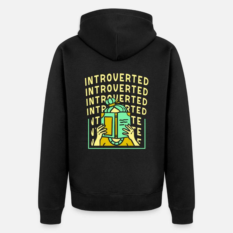 Introverti Introverti Sarcasme Timide - Veste à capuche bio Premium Unisexe - noir