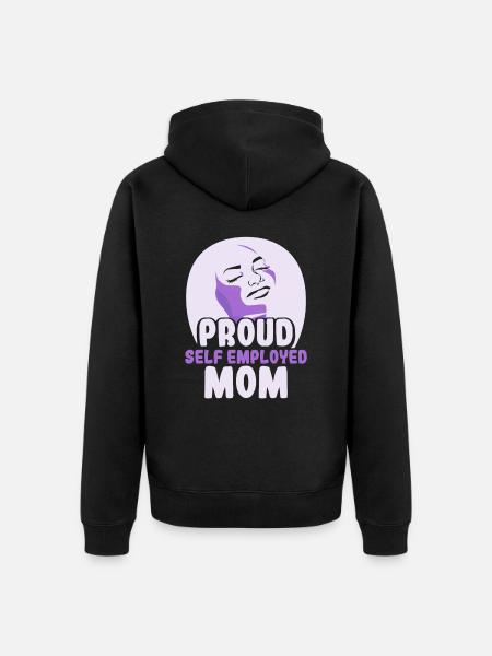Stolze Selbständige Mutter Selbstständig - Unisex Premium Bio Zip Hoodie - Schwarz