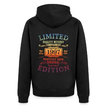Anniversaire 1997 Édition Limitée Cadeau Occasion Cool - Veste à capuche bio Premium Unisexe - noir - Dos - Nico (187cm)