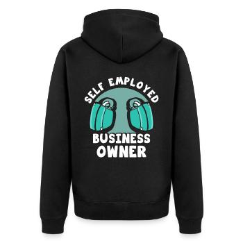 Propriétaire d’entreprise indépendant Travailleur autonome - Veste à capuche bio Premium Unisexe - noir - Dos - Nico (187cm)